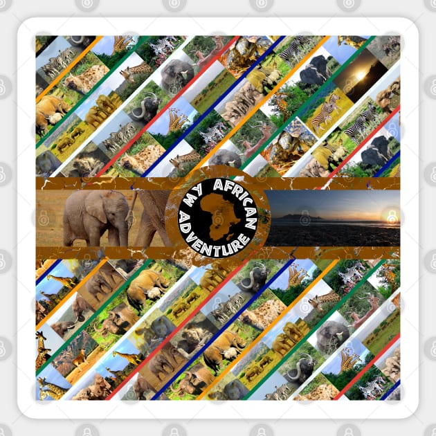 My African Adventure Wildlife Collage Sticker by PathblazerStudios